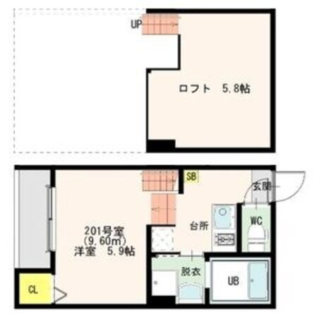 平安通駅 徒歩6分 2階の物件間取画像